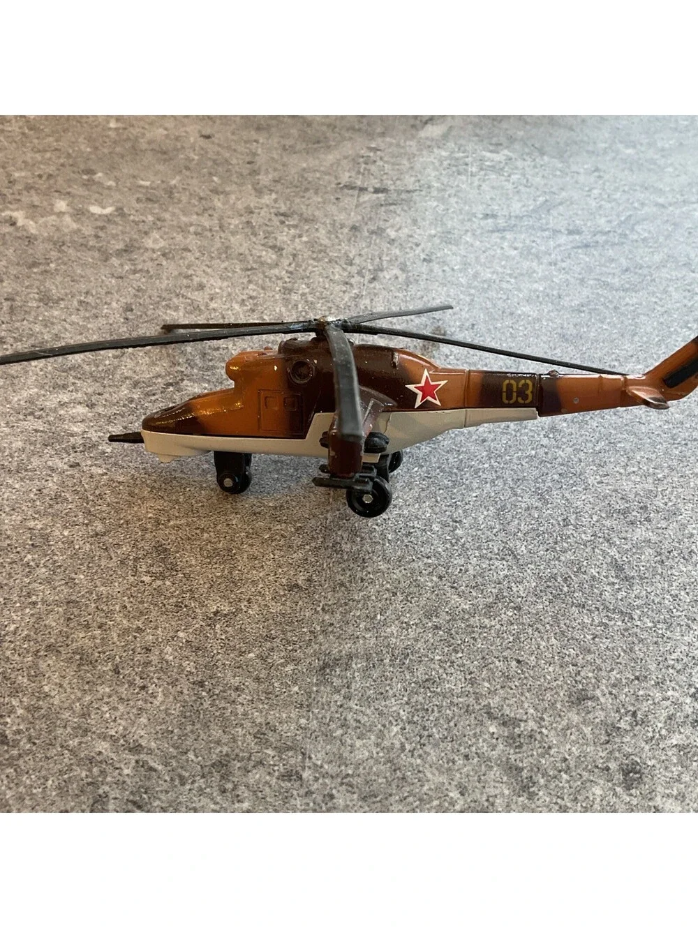 Mi-24 HIND Helicopter Gunship Matchbox Russian Soviet Chopper Die Cast Metal A8